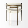 Parker I Cream Fabric Seat Gold Metal Frame Dining Chair thumbnail 7