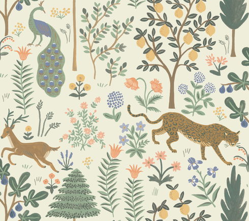 Menagerie Cream Peel & Stick Wallpaper
