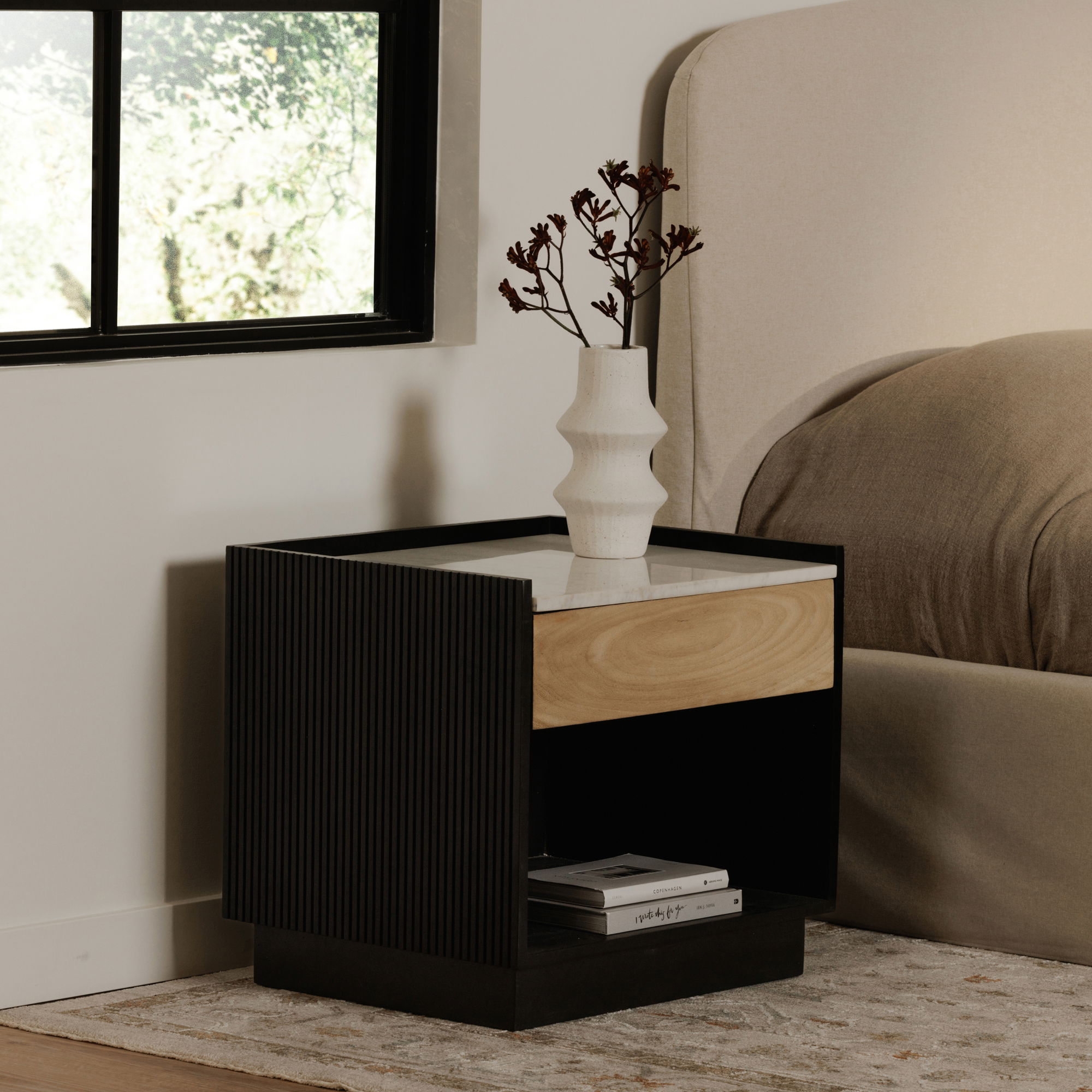 Carter Nightstand Black large image 