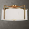 Colfax Brass 3 Light Semi Flush, Semi Flush Mount by Uttermost, 21" width x 11.25" height x 21" diameter x 21" depth thumbnail 1