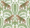 Jungle Leopard White & Green Wallpaper thumbnail 0