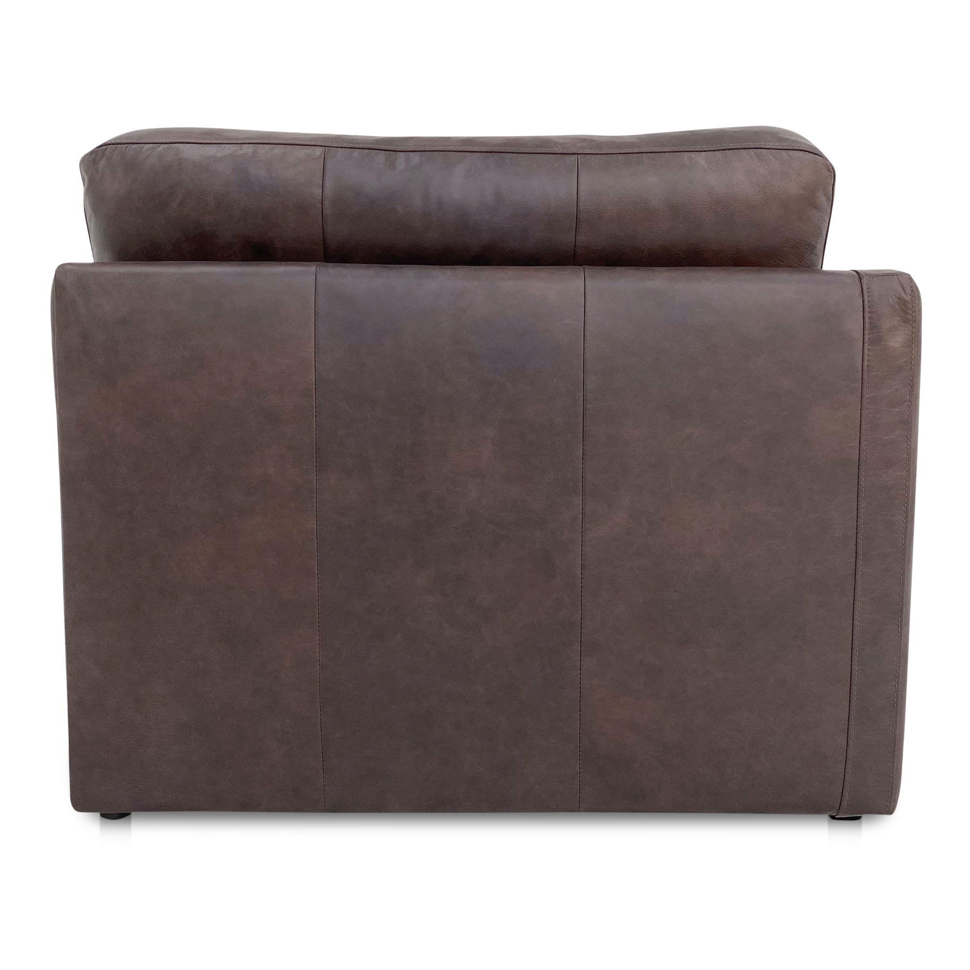 Thurlow Left Arm Facing Chair Espresso Brown Leather, Sectional Sofa by Moe's Home, 44" width x 33" height x 39" depth View 4
