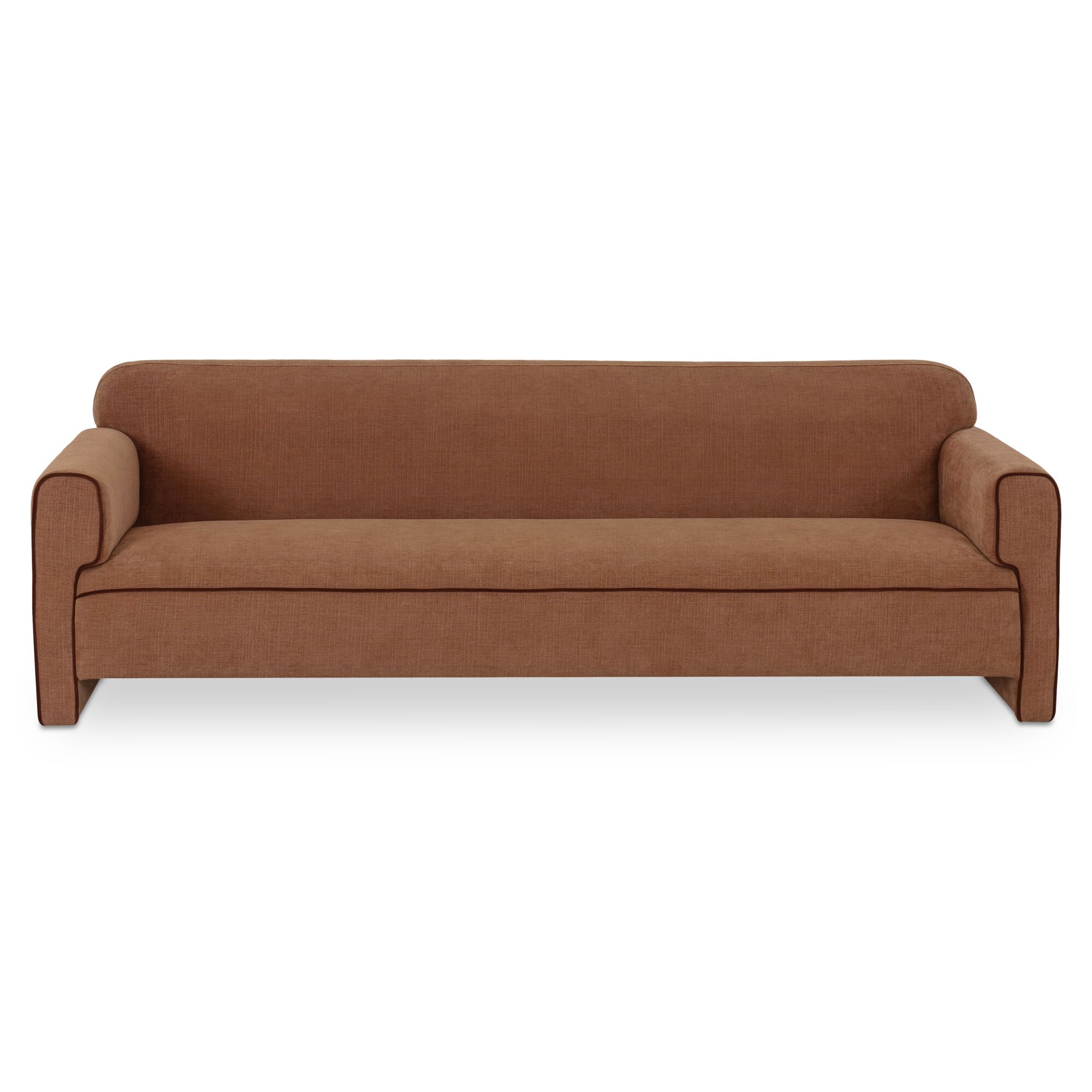 Leo Sofa Light Brown, Sofas & Sectional by Moe's Home, 90" width x 29.5" height x 33.8" depth View 1