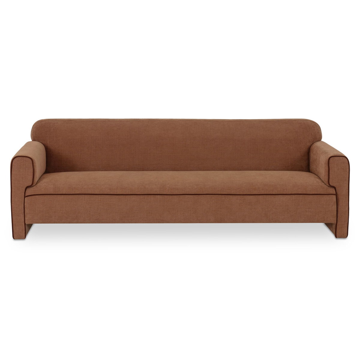 Leo Sofa Light Brown, Sofas & Sectional by Moe's Home, 90" width x 29.5" height x 33.8" depth View 1