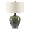Elva Emerald Table Lamp, by Uttermost, 18" width x 27.25" height x 18" depth thumbnail 1