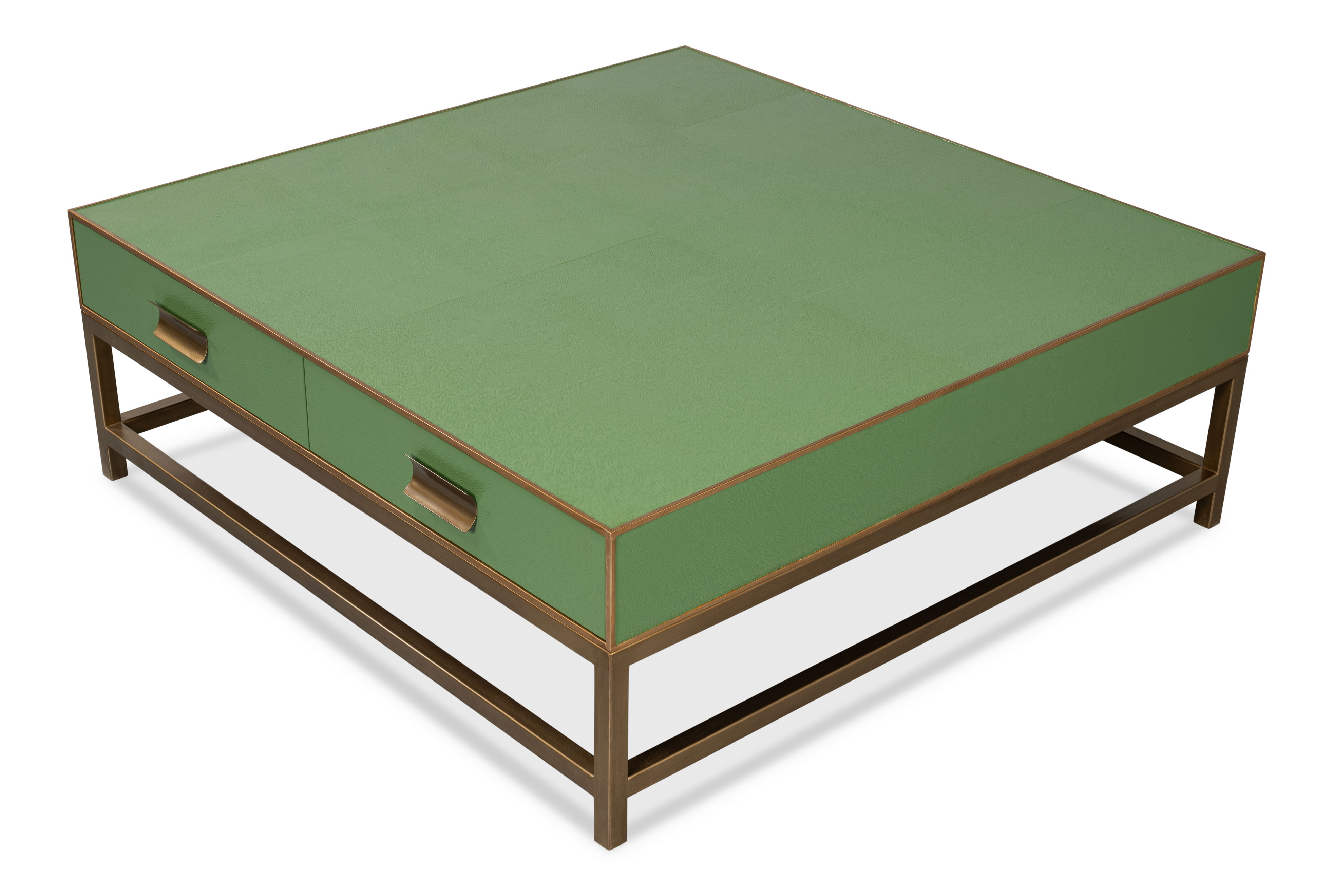 Gideon Shagreen Sq.Coffee Tbl,Watercress, Coffee Table by Sarreid, 48" length x 48" width x 17" height View 10