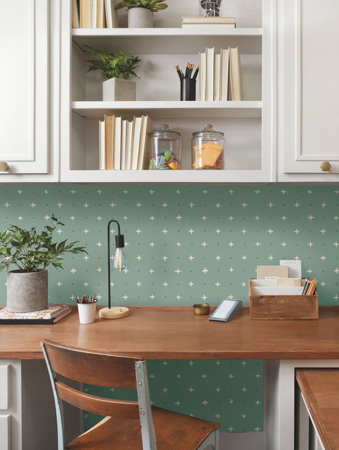 Cross Stitch Green Wallpaper