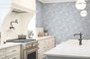 Modern Acanthus Wedgewood Blue Peel & Stick Wallpaper thumbnail 1