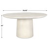 Madrone Warm White Outdoor Dining Table, Outdoor Table by Uttermost, 5' width x 2'6" height x 5' depth thumbnail 3