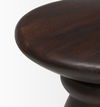 Palmera Dark Brown Wood Pedestal Accent Table thumbnail 6