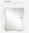 Talia Brass Vanity Mirror, by Uttermost, 2' width x 2'9" height x 1" depth thumbnail 3