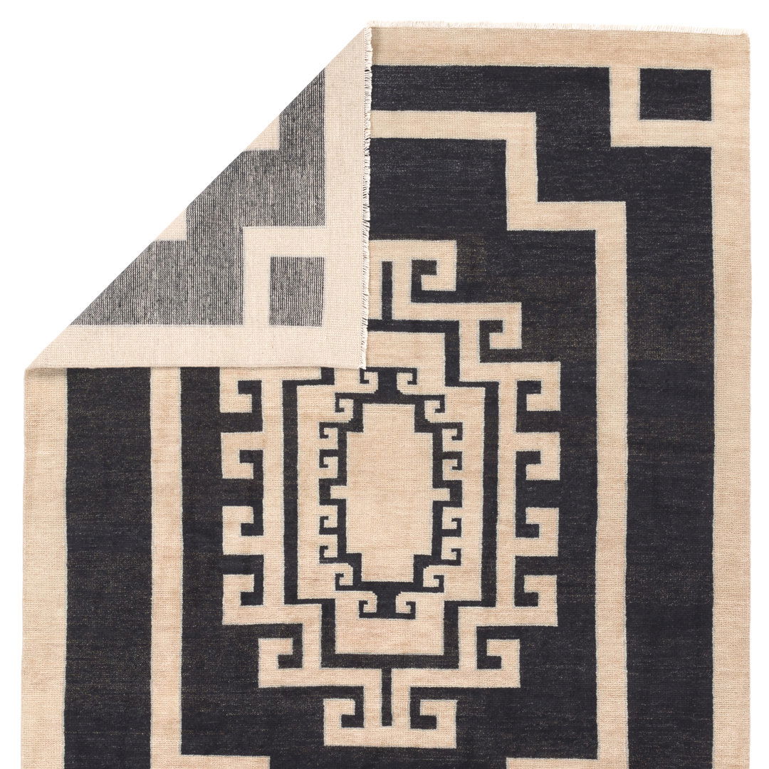 Jaipur Living Kyrenia CYP07 Handknotted Oriental Black Area Rug (8'x10') large image 