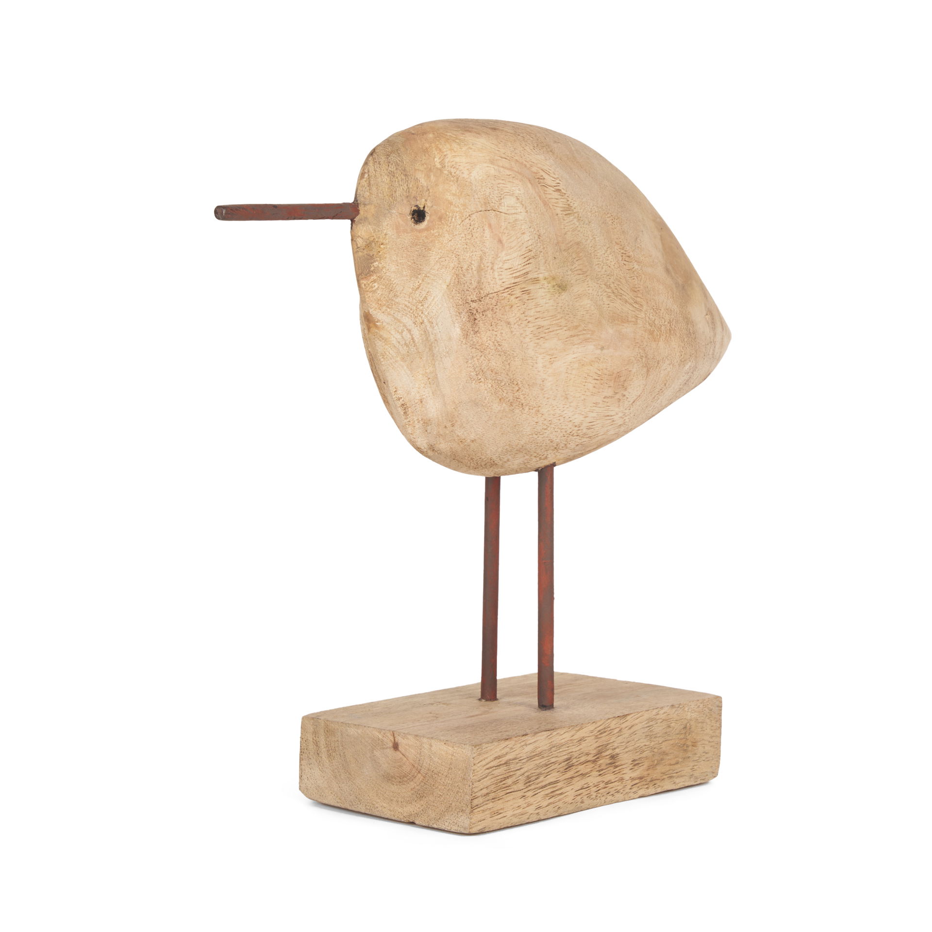 Riri Wooden Bird Decorative Object, by Mercana, 11" length x 3.54" width x 10.5" height View 1