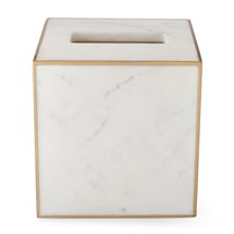 Online Designer Other White Marble and Brass Tissue Holder