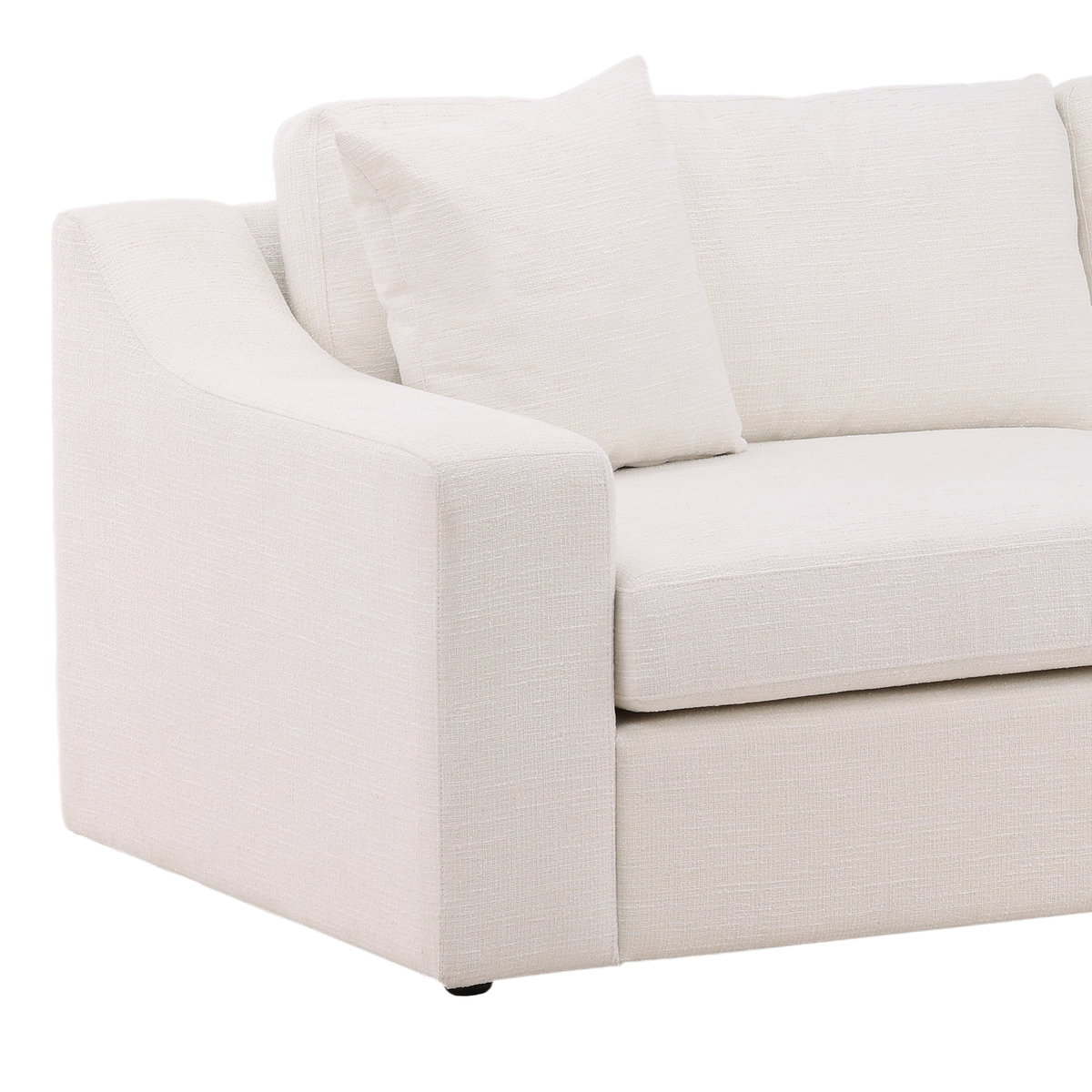 Emma Sofa Cream, Sofas & Sectional by Dovetail, 94.75" width x 33.37" height x 40" depth View 6