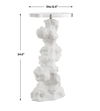 Remnant White Stone Drink Table, Furniture by Uttermost, 12.5" width x 24.5" height x 12.5" depth thumbnail 3