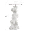 Remnant White Stone Drink Table, Side & End Table by Uttermost, 12.5" width x 24.5" height x 12.5" depth thumbnail 3