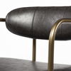 Parker Brown Faux Leather Seat Gold Metal Counter Stool thumbnail 6