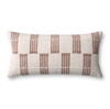 Loloi Brown Pillow, Decorative Pillow, 12" length x 27" width thumbnail 1