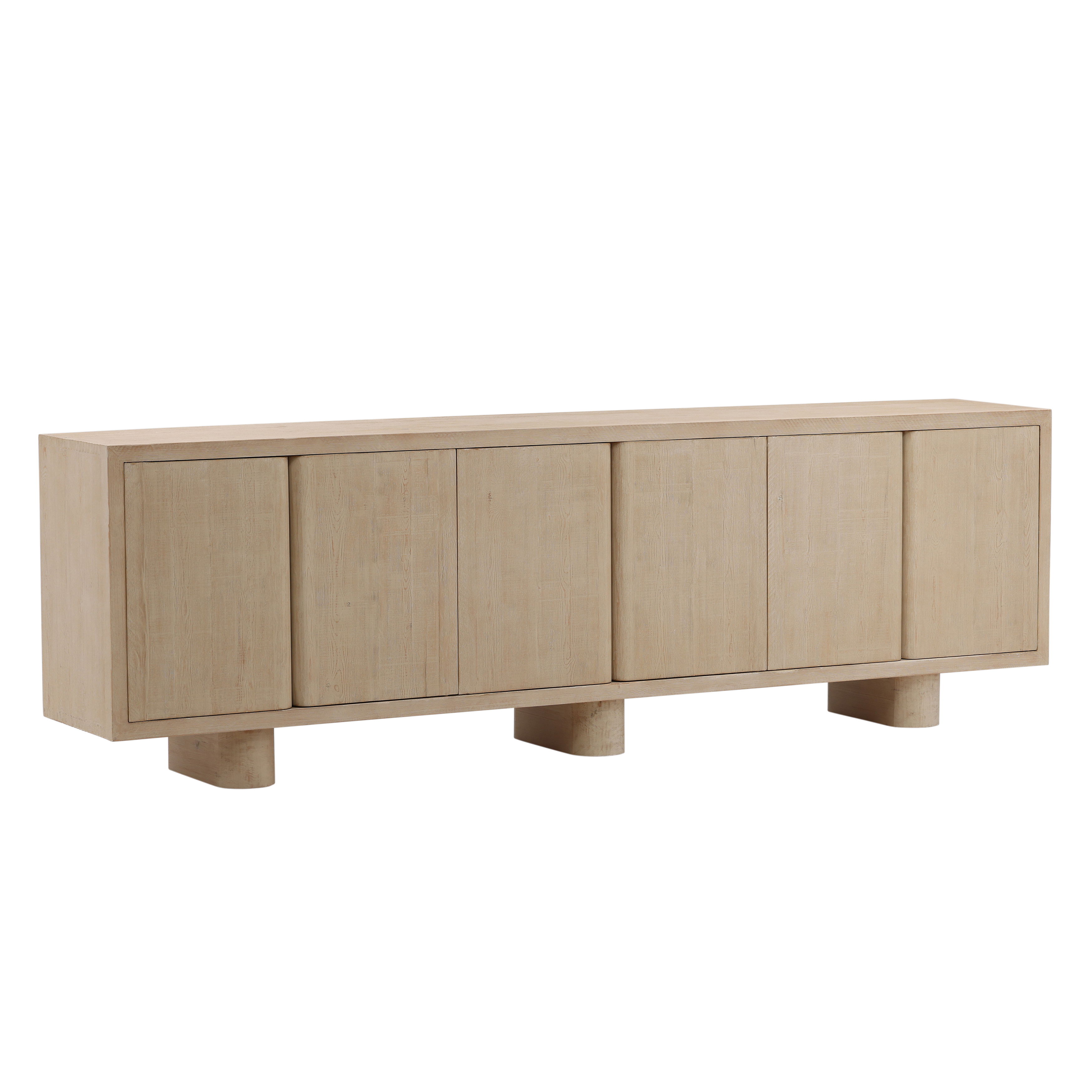 Thalia Sideboard Light Natural, Sideboards & Buffet by Dovetail, 108" width x 33.7" height x 18.1" depth View 1