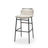 Kavalan Low Back 24.25in Seat Counter Stool | Beige Fabric with Metal, Counter & Bar Stool by Mercana, 17.72" length x 20.87" width x 33.46" height thumbnail 1