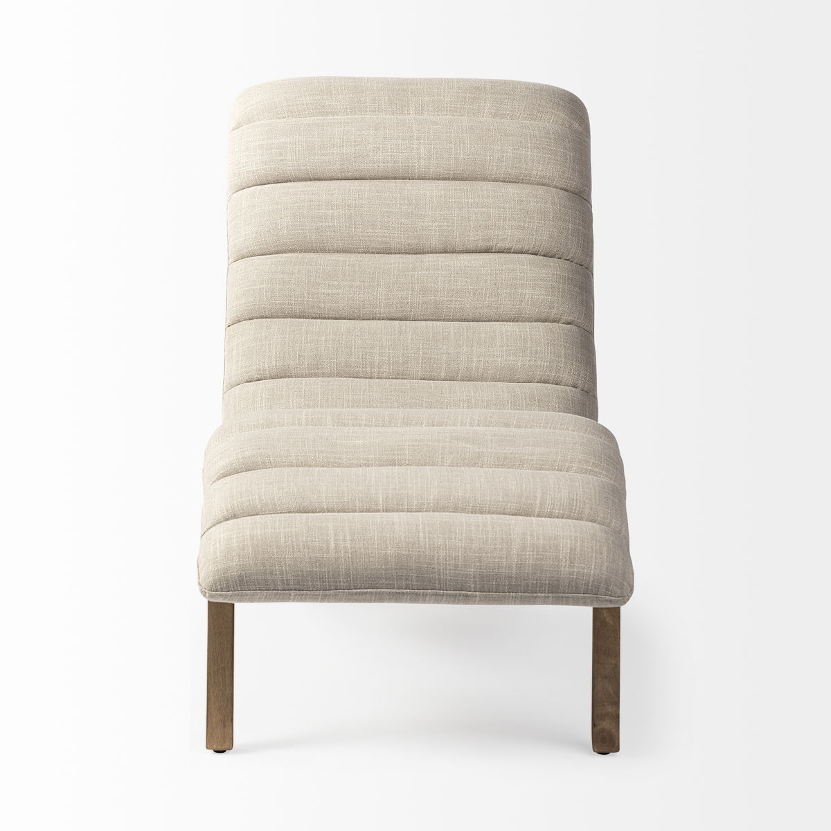 Pierre Beige Fabric Upholstered Armless Chaise Lounge Chair, Chaise Lounges & Daybed by Mercana, 24.41" length x 54.33" width x 33.46" height View 6