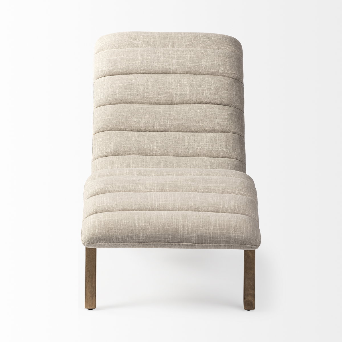 Pierre Beige Fabric Upholstered Armless Chaise Lounge Chair, Chaise Lounges & Daybed by Mercana, 24.41" length x 54.33" width x 33.46" height View 6