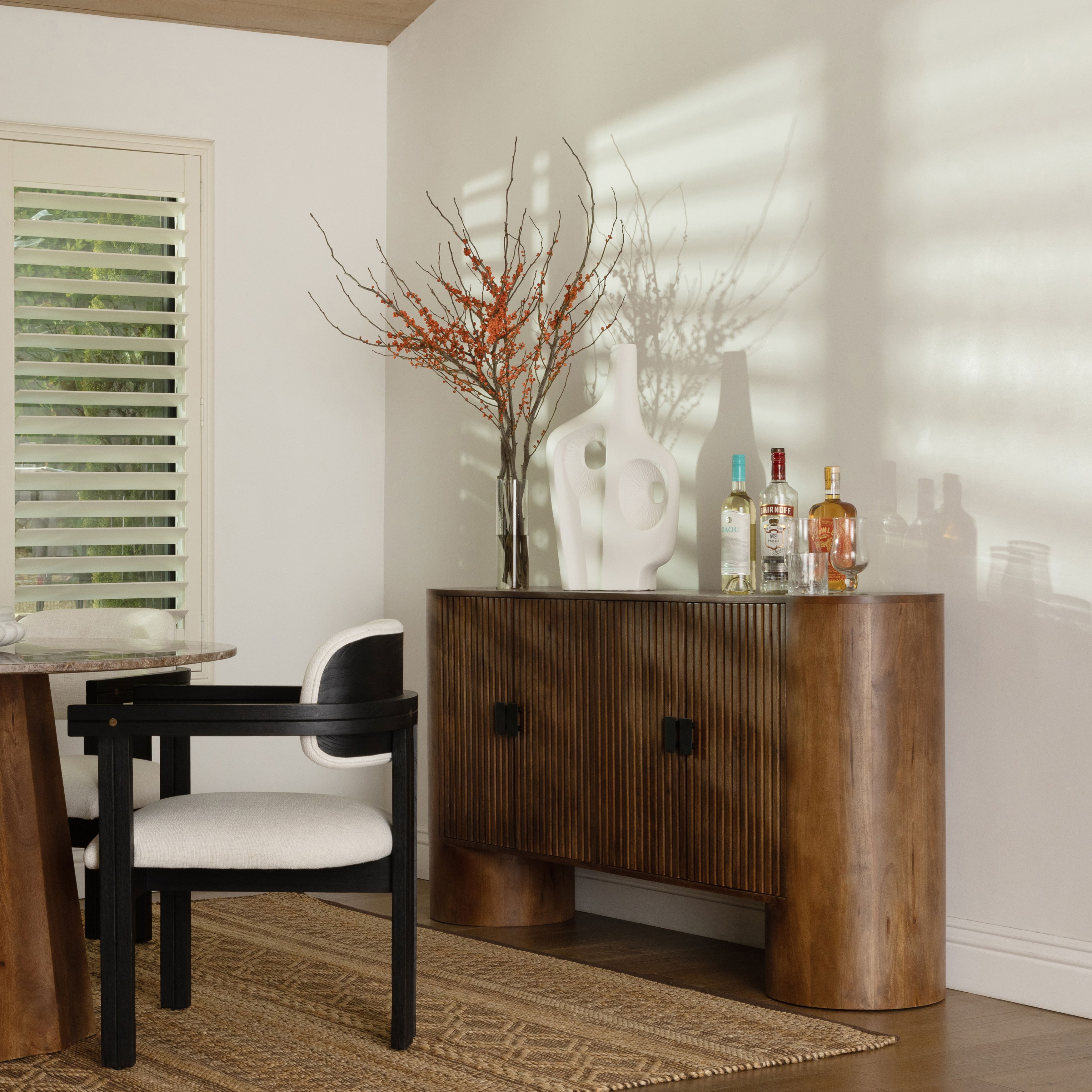 Stephenson Sideboard Brown, Sideboards & Buffet by Dovetail, 67" width x 33" height x 15" depth View 8