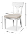 Bondi Bungalow Dining Chair, by Sarreid, 20" length x 22" width x 36" height thumbnail 13
