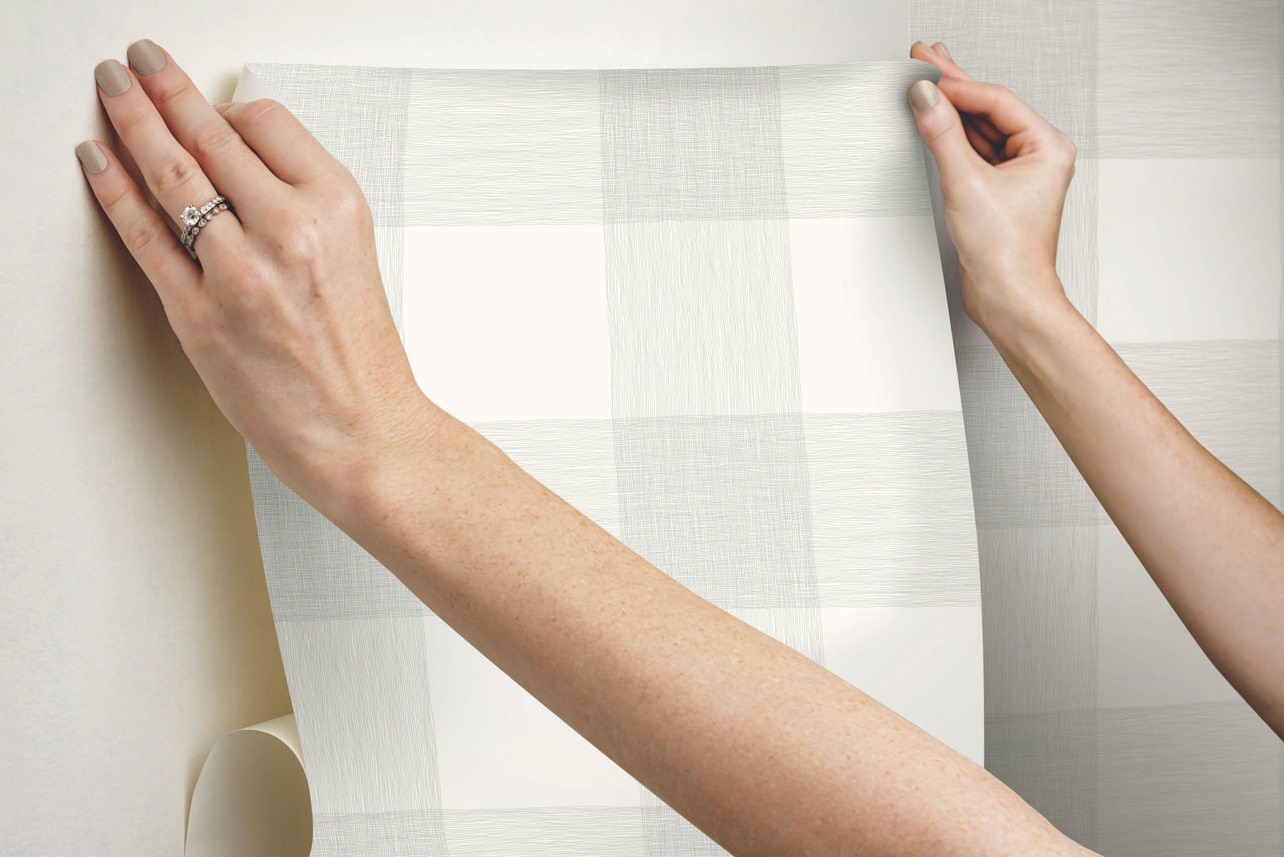 Magnolia Home Common Thread Green Peel & Stick Wallpaper large image 