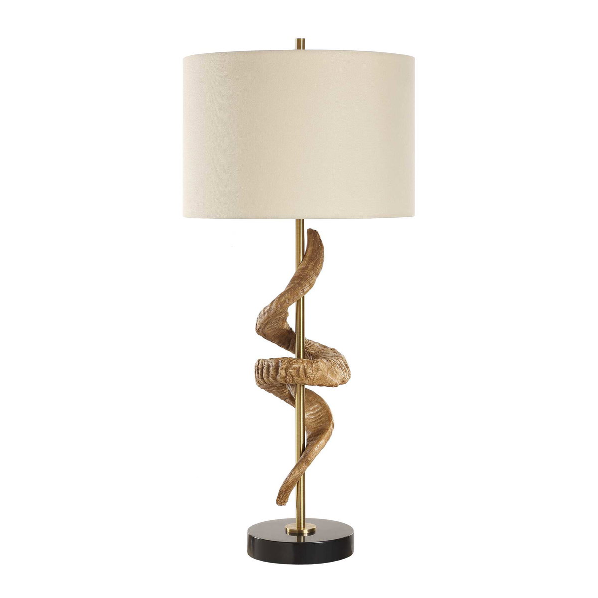 Rams Horn Table Lamp, by Uttermost, 15" width x 33.5" height x 15" depth View 5