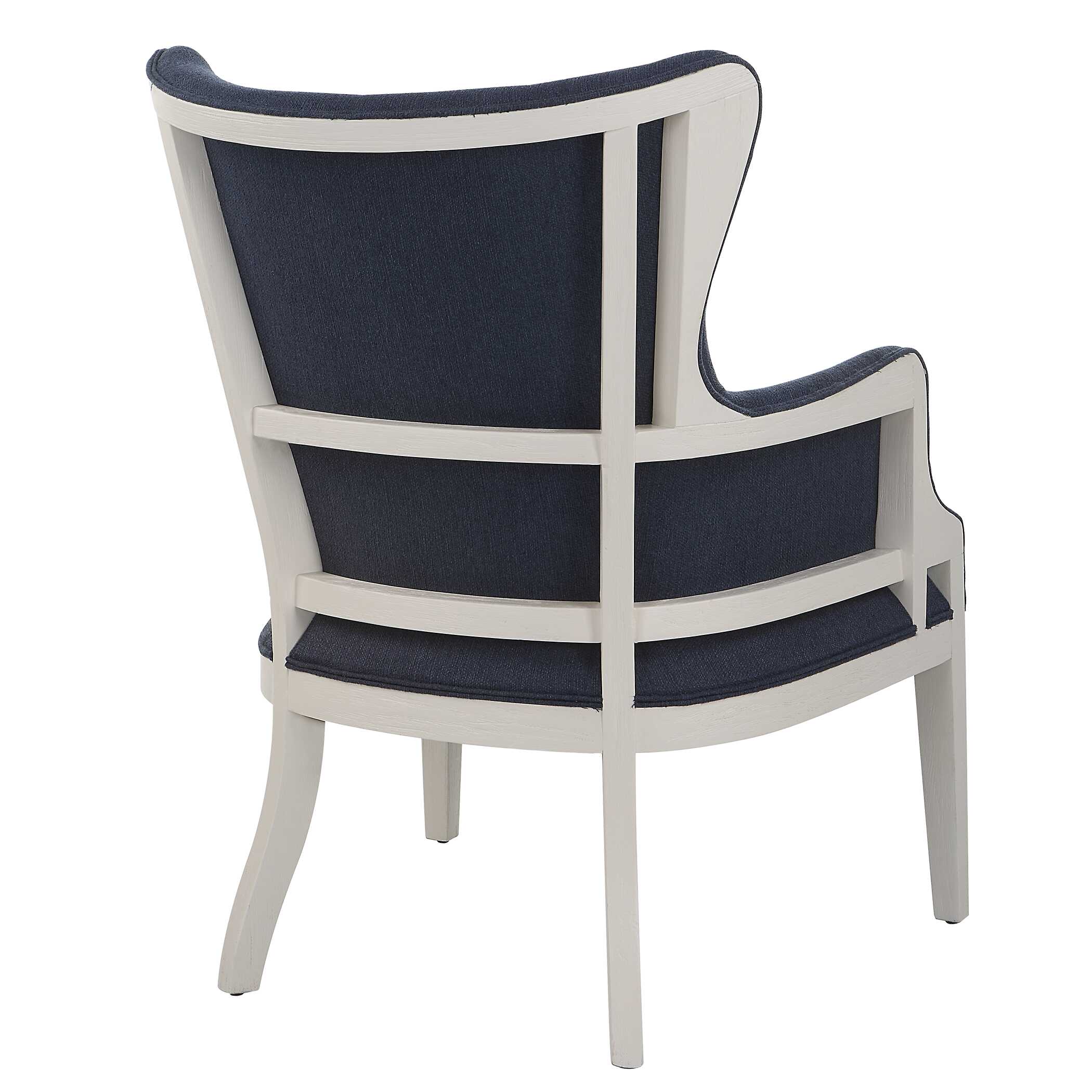 Gordonston Blue Fabric Accent Chair, Furniture by Uttermost, 27" width x 39.5" height x 31" depth View 9