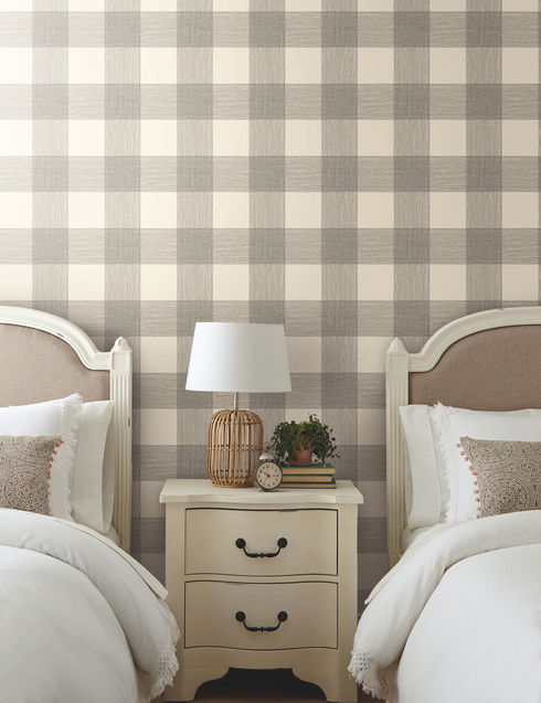 Common Thread Cream & Black Wallpaper