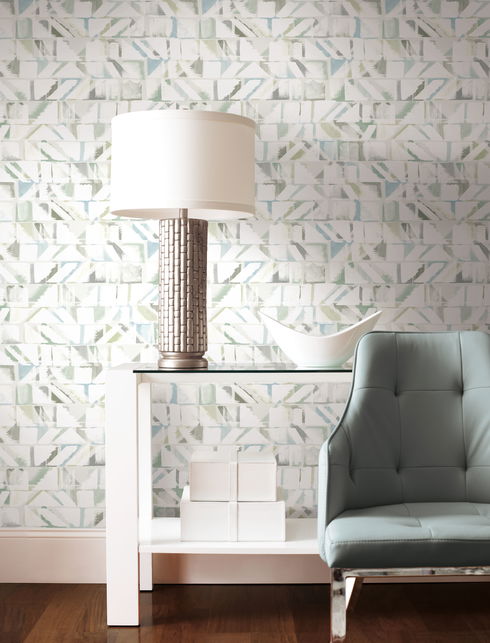Refraction Blue Peel & Stick Wallpaper