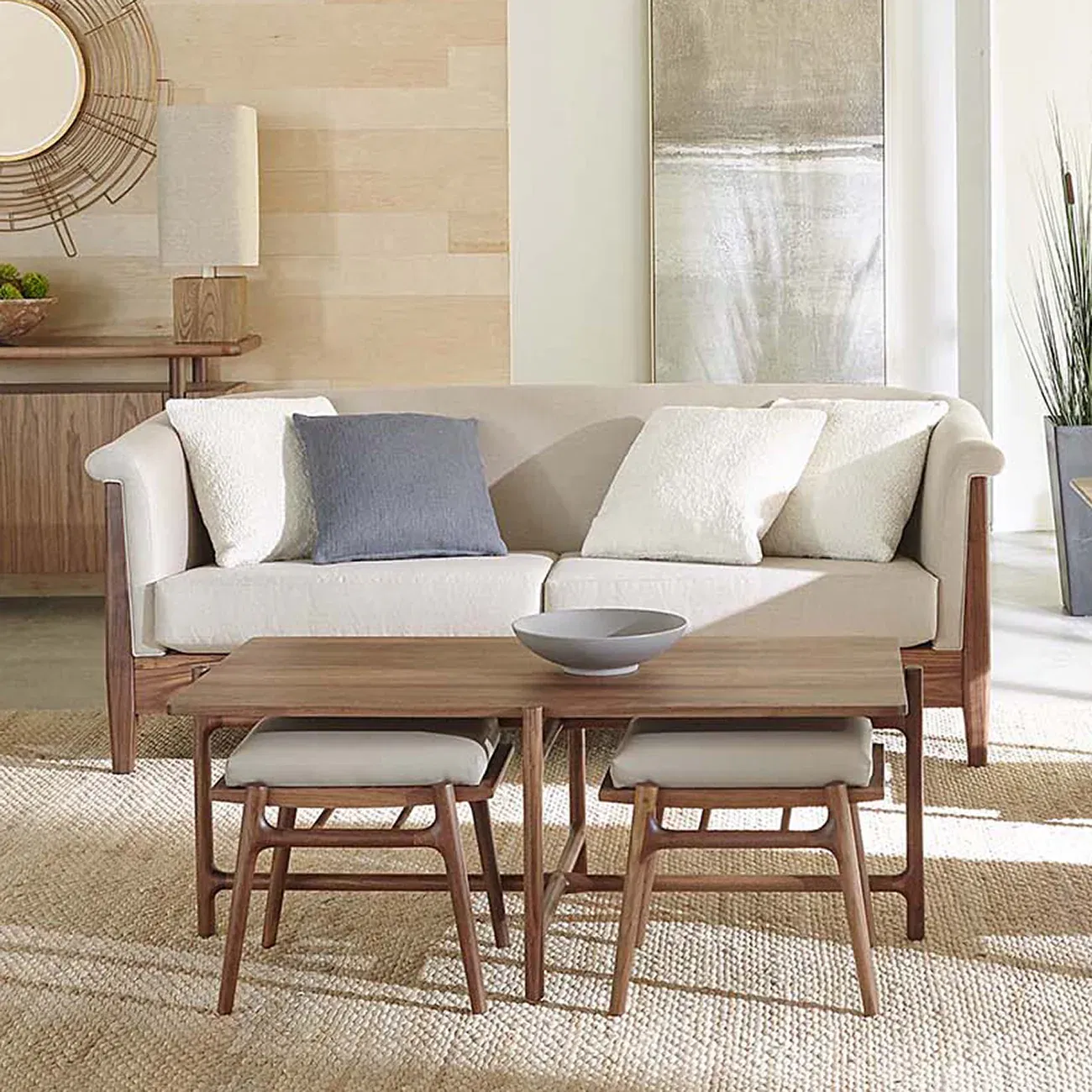 Walnut Grove Footstool, Ottoman by Stickley, 19" width x 18" height x 16" depth View 3