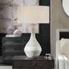 Potter Striped Ivory Blue Table Lamp thumbnail 1