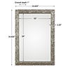 Evelina Silver Leaves Mirror, by Uttermost, 24.62" width x 34.62" height x 1" depth thumbnail 3