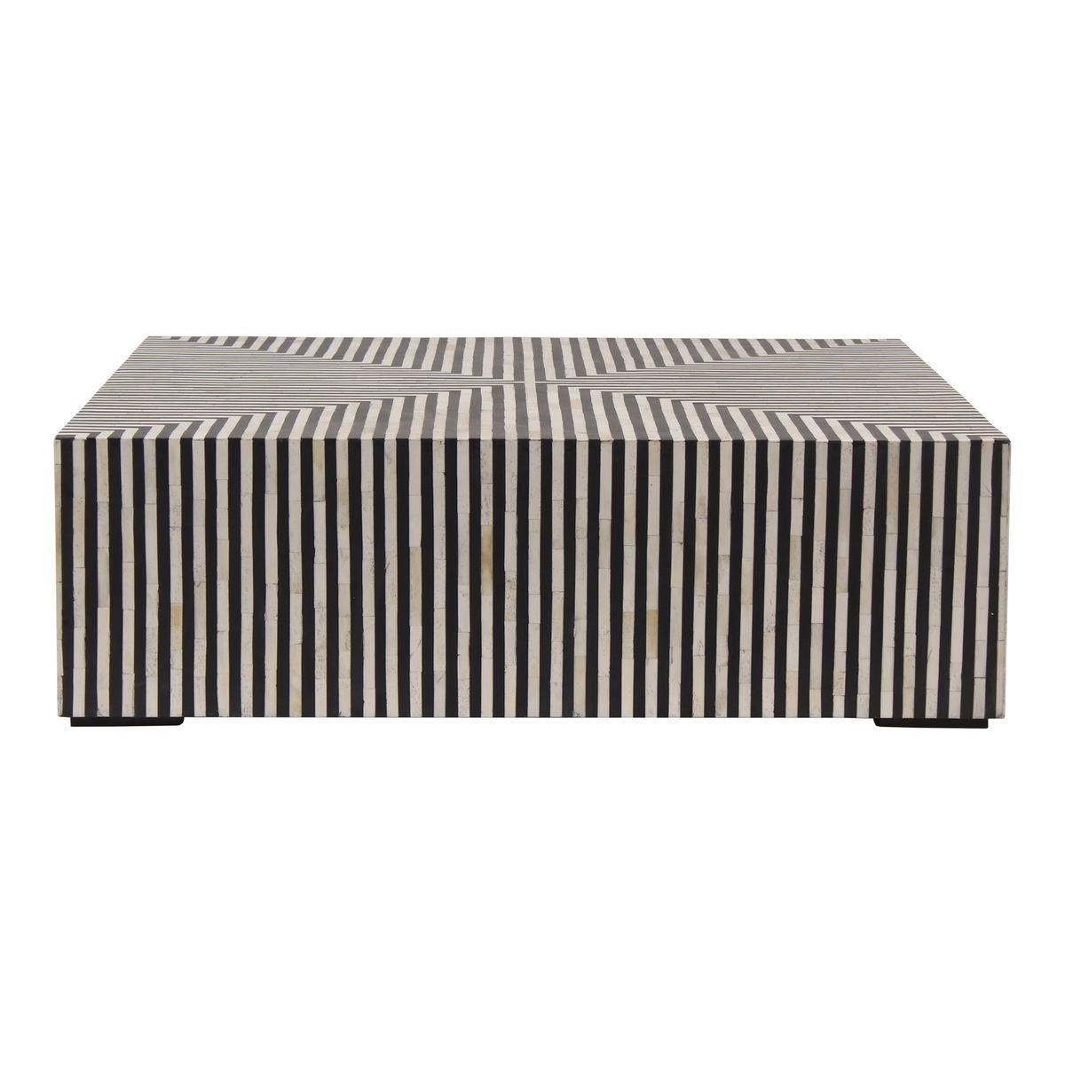 Terning Coffee Table Black And White, by Moe's Home, 40" width x 12" height x 40" depth View 1