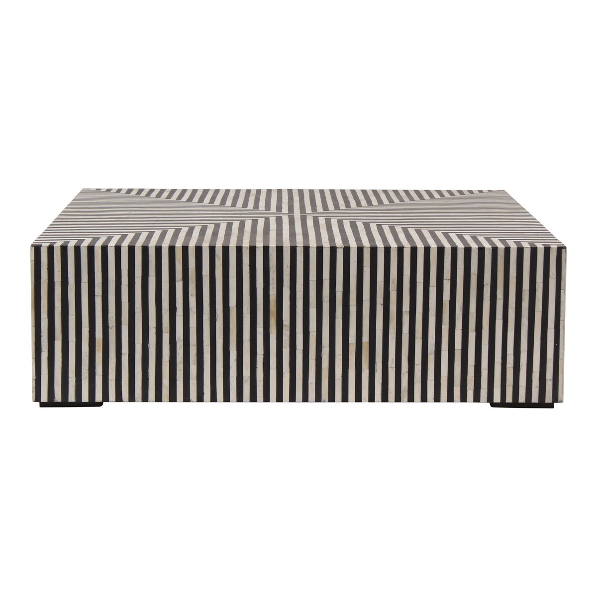 Terning Coffee Table Black And White, by Moe's Home, 40" width x 12" height x 40" depth View 1