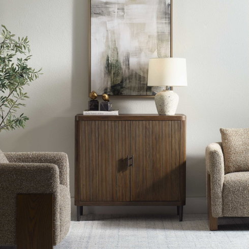 Pinstripe Tambour 2 Door Cabinet