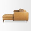 Svend 111.4L x 68.0W x 33.9H Tan Leather Right Chaise Sectional Sofa thumbnail 4