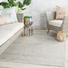 Lamanda Indoor/ Outdoor Solid Light Gray/ Ivory Area Rug thumbnail 1