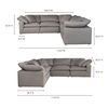 Terra Condo Classic L-shaped Modular Sectional Light Grey thumbnail 4