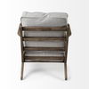 Olympus VI Frost Grey Fabric Wrapped Wooden Frame Accent Chair thumbnail 4