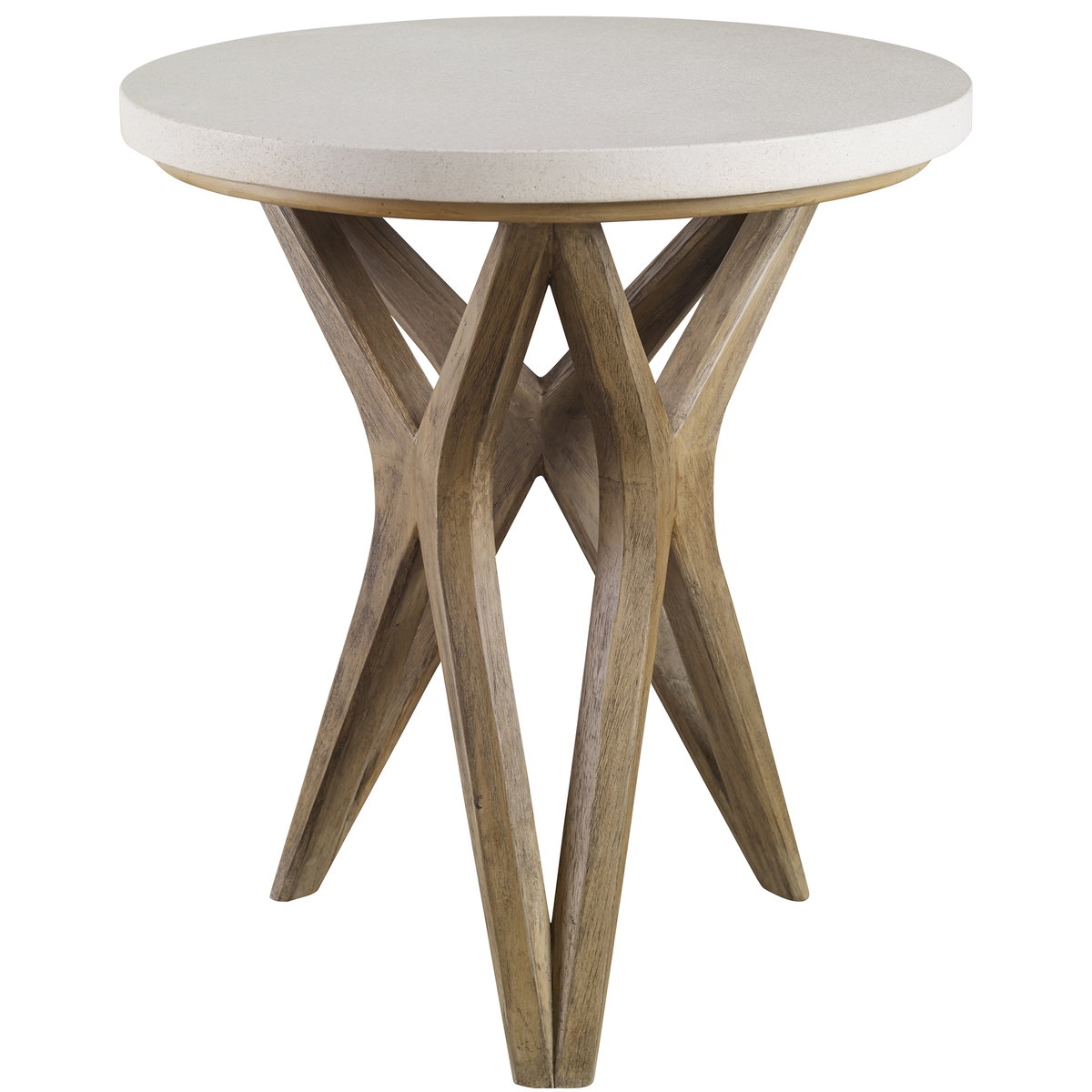 Marnie Limestone Side Table, Side & End Table by Uttermost, 22" width x 24.5" height x 22" depth View 1