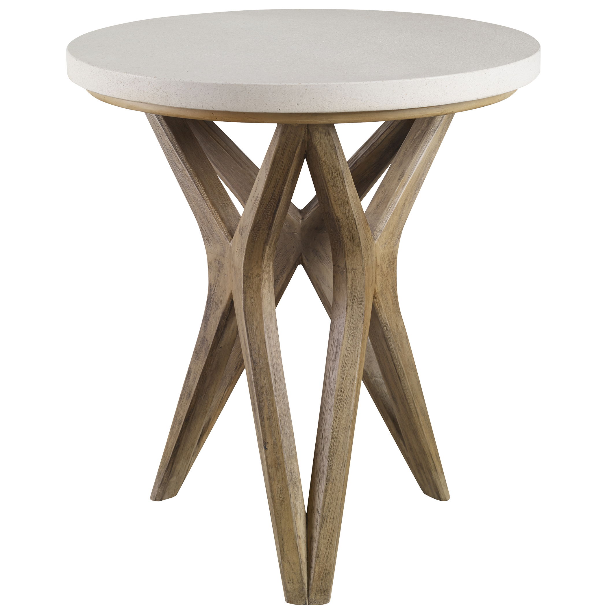 Marnie Limestone Side Table large image 