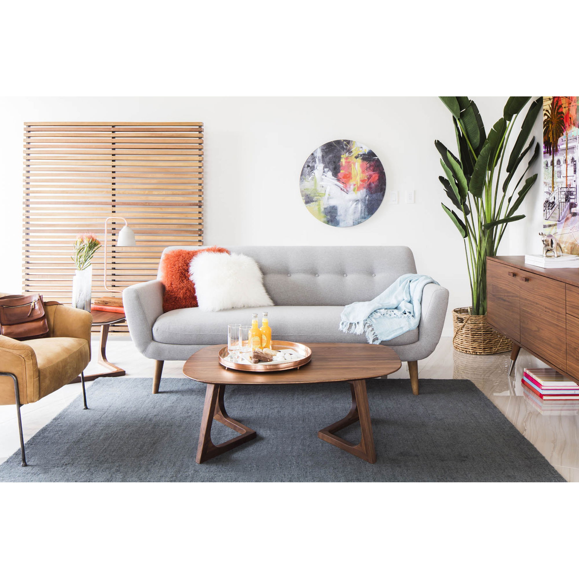 Godenza Small Coffee Table Brown, by Moe's Home, 42" width x 15" height x 27.5" depth View 6