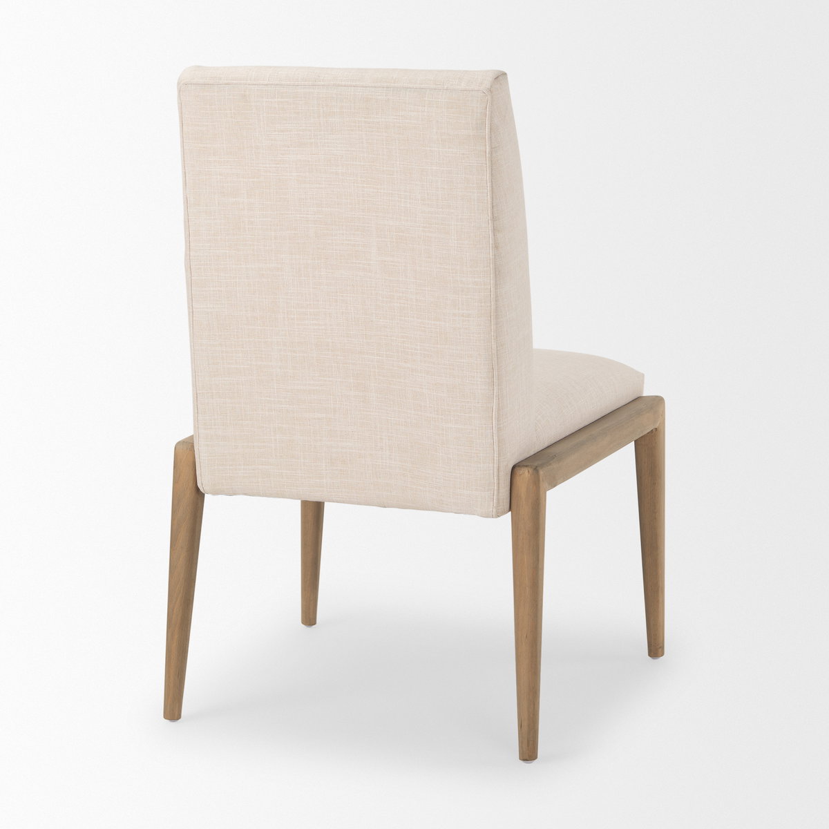 Palisades Cream Upholstery with Solid Wood Armless Dining Chair, by Mercana, 24.02" length x 25.59" width x 36.22" height View 8