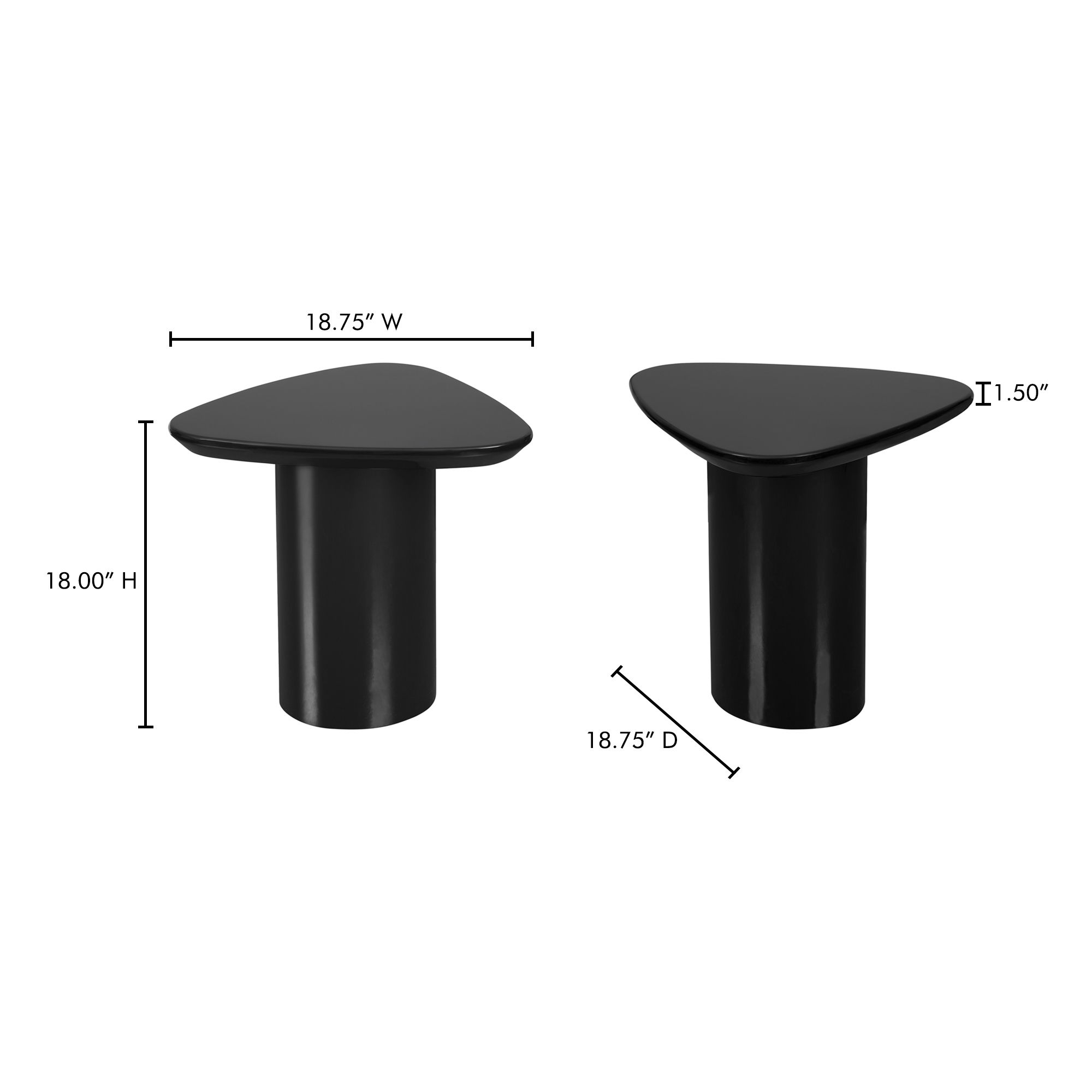 Eden Accent Table Black Lacquer large image 
