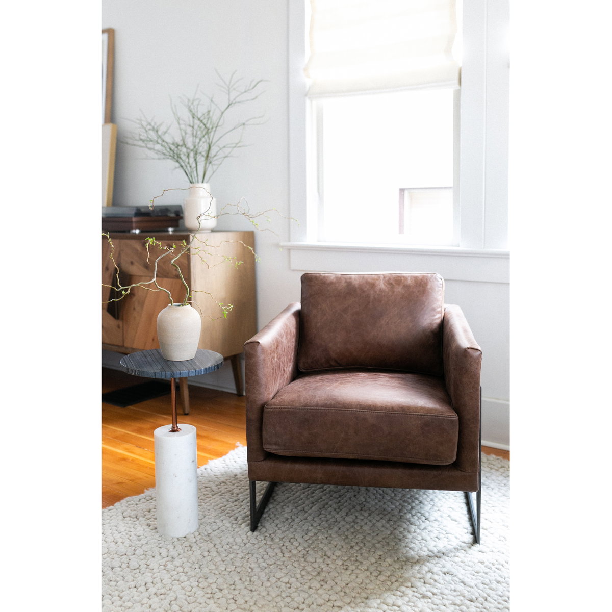 Dusk Accent Table Black, Side & End Table by Moe's Home, 12" width x 20.5" height x 12" depth View 4